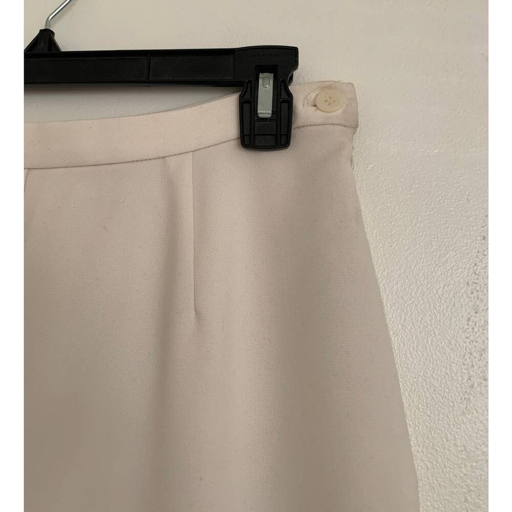 Classic Wide-Leg Cream Trousers - Picture 3 of 9